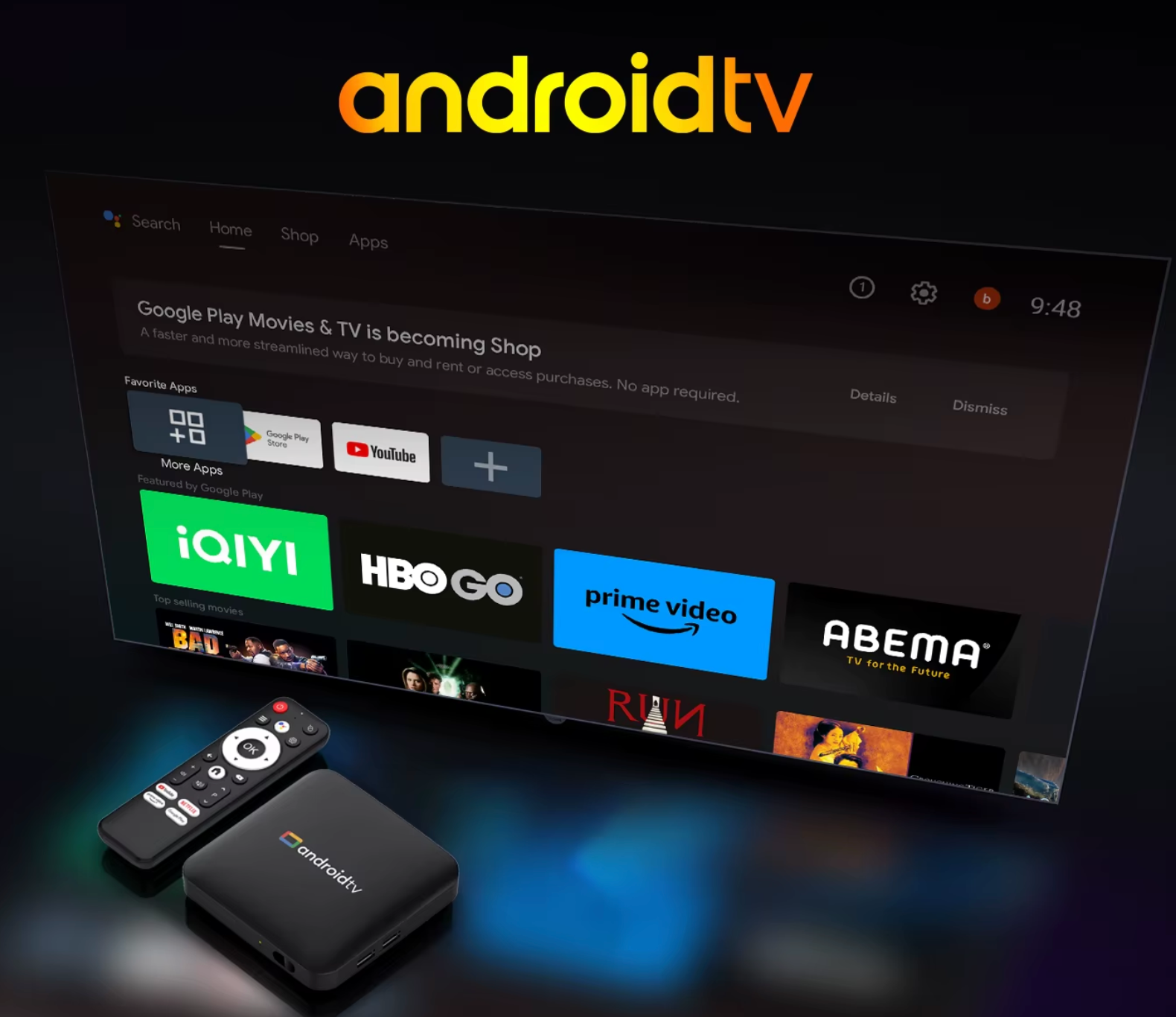Android Smart TV Box Ultra HD 4K 2GB 16GB H96 Max Media Player WLAN LAN