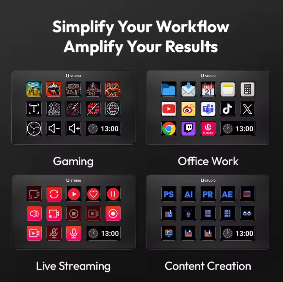 Ulanzi D200 Produktionskonsole Studio-Controller für Gaming Büro Livestreaming