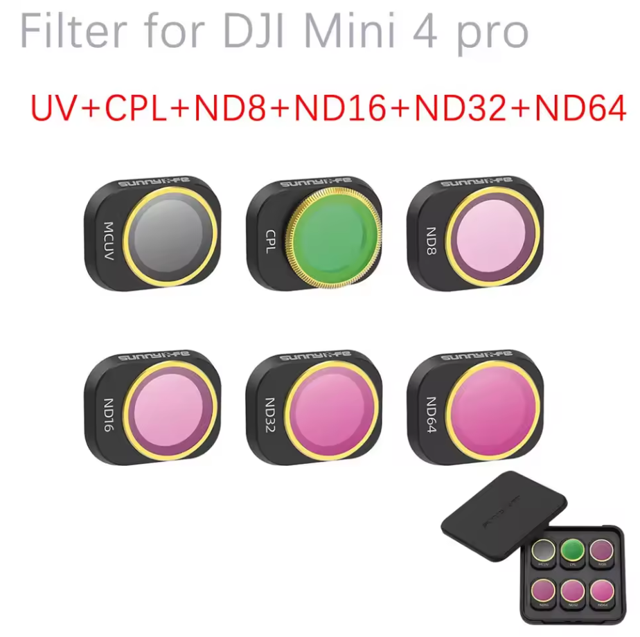 ND Filter Set für DJI Mini 4 Pro ND-Filter CPL UV ND8 ND16 ND32 ND64 Zubehör