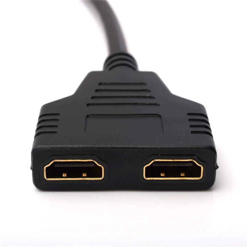 HDMI Splitter Verteiler 1 in 2 out Adapter PC TV Konsole Full HD Buchse Stecker