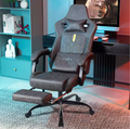Gamingstuhl Bürostuhl Schreibtischstuhl mit Fußstütze Lederimitat Ergonomisch