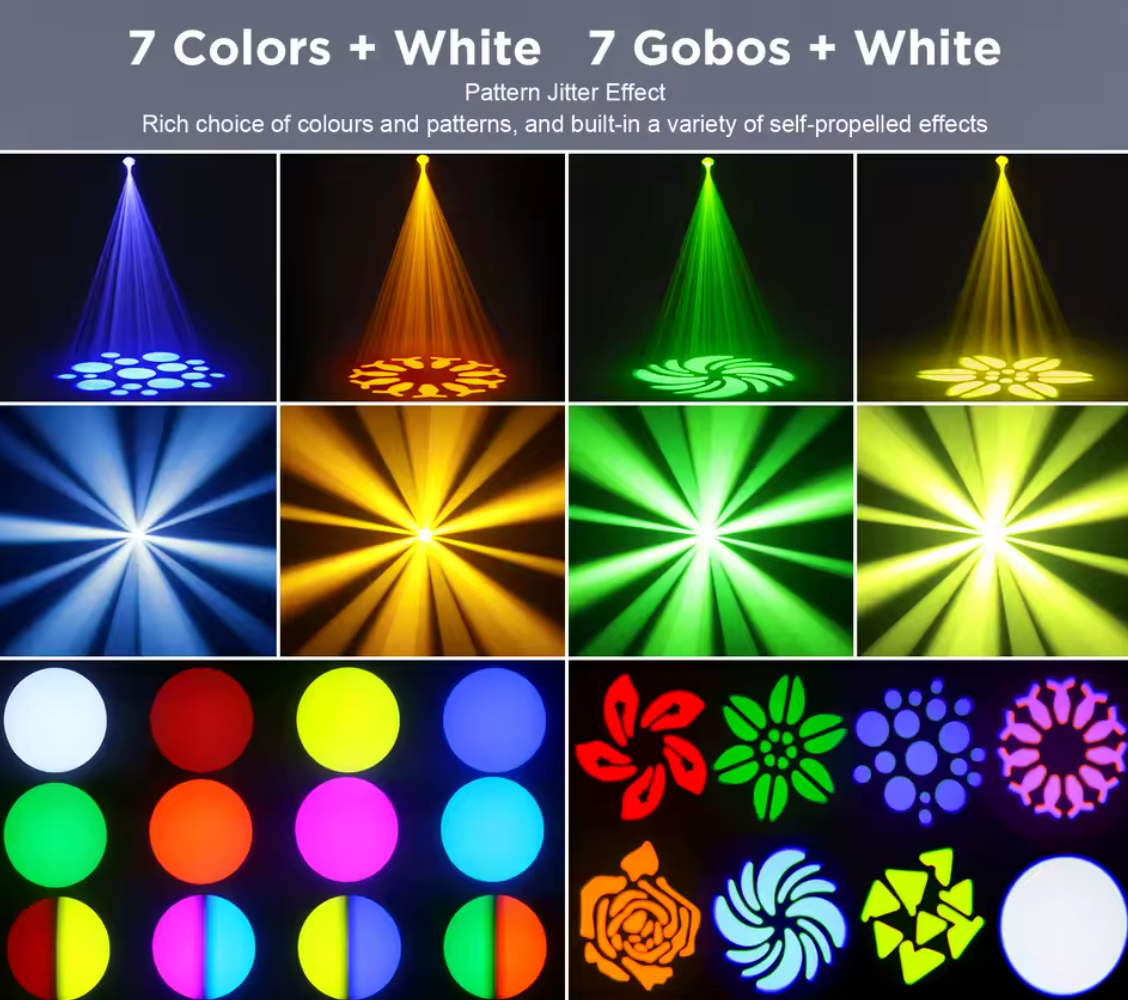 UKing Mini 120W Rotierendes Bühnenlicht RGB Disco Licht Partylicht Stroboskop