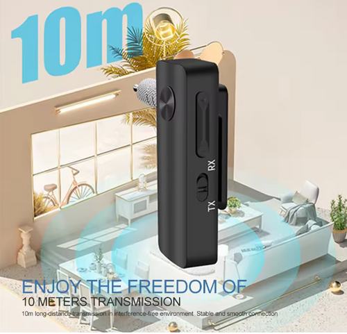 2-In-1 Bluetooth 5.3 Transmitter Empfänger 3.5mm Klinke Bluetooth Adapter KFZ