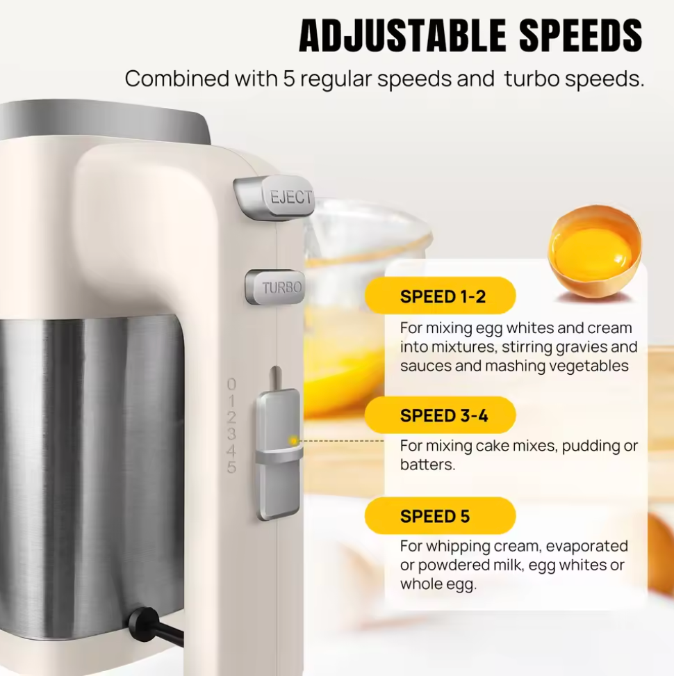 500 Watt Handmixer Hand Rührer Mixer Handrührgerät Zubehör Stabmixer
