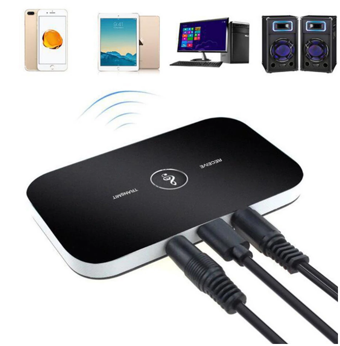 Bluetooth 5.0 Transmitter Empfänger Sender 2in1 Aux Audio Adapter TV Kopfhörer S