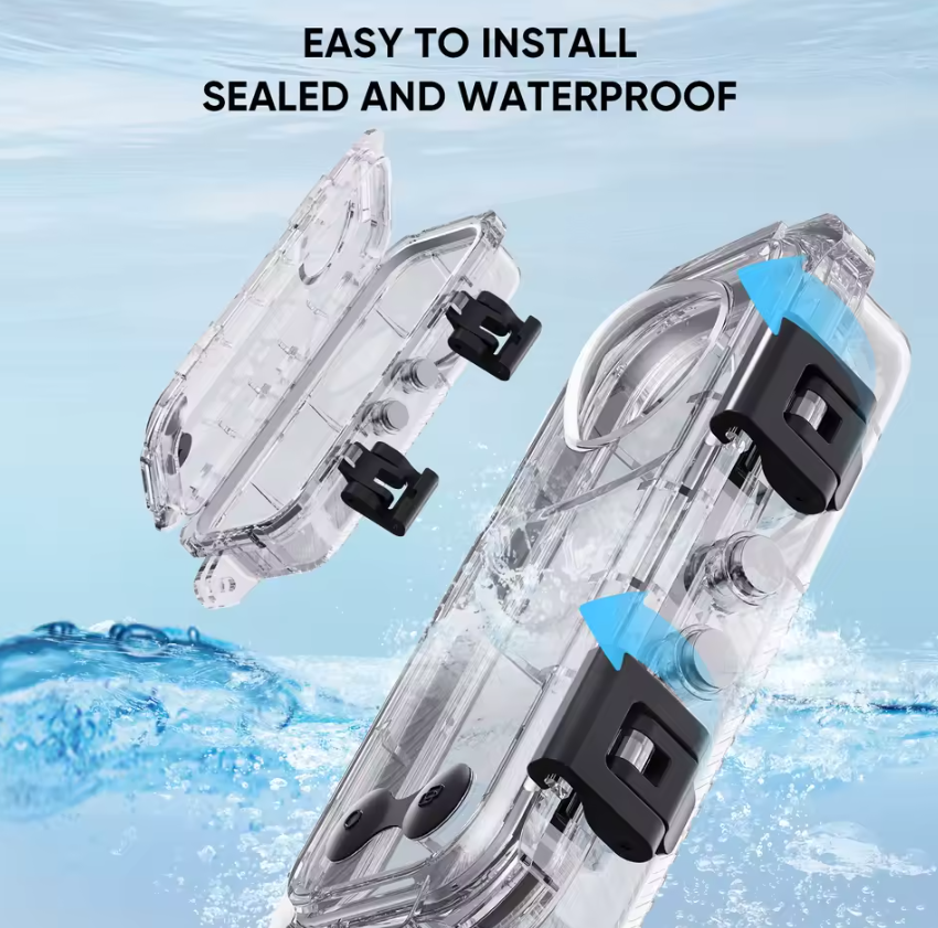 Dive Case für Insta360 X4 Invisible Divecase Tauchgehäuse 60M Schutzhülle