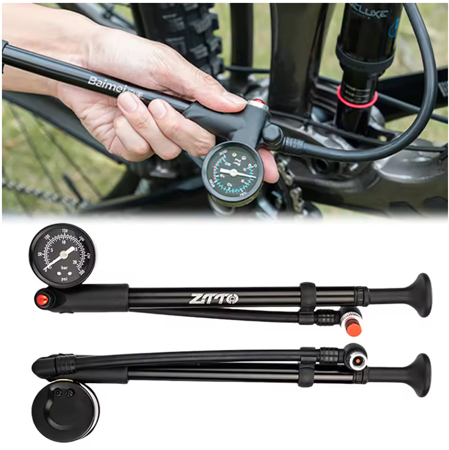 Fahrrad Dämpferpumpe Hochdruck Luftpumpe bis 300PSI 20Bar Fahrradpumpe