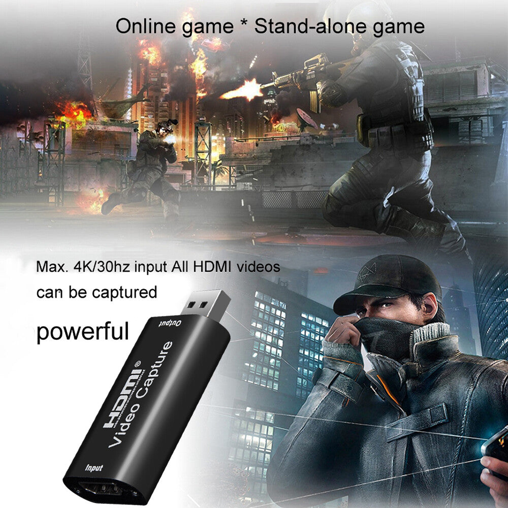 4K Video Capture Card HDMI auf USB 3.0 1080P Live Video Streaming Game Recorder