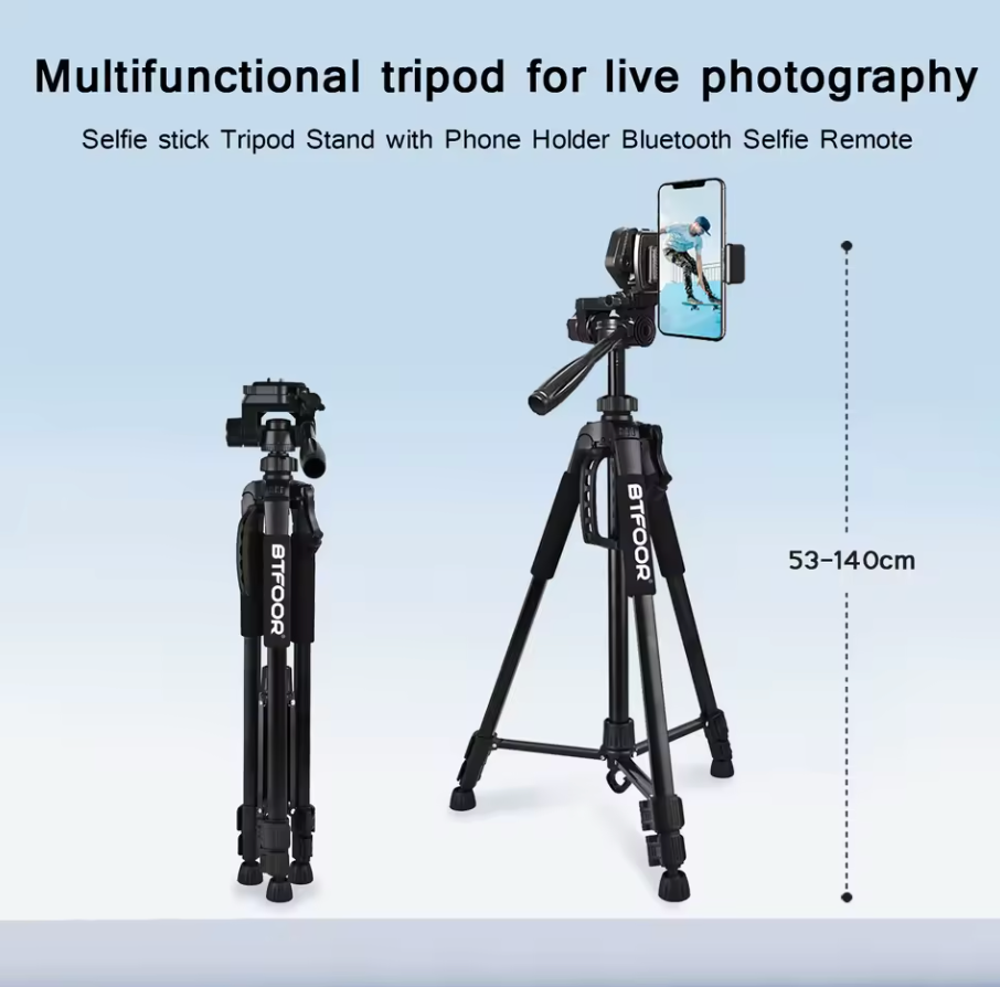 150cm Kamerastativ Tripod Stativ Smartphone Halterung Kamera Adapter Handy