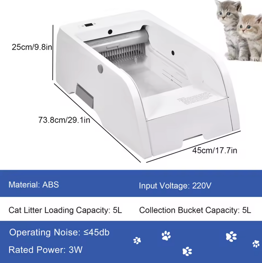 Smart Katzenklo Automatische Katzentoilette Selbstreinigung Offen mit App