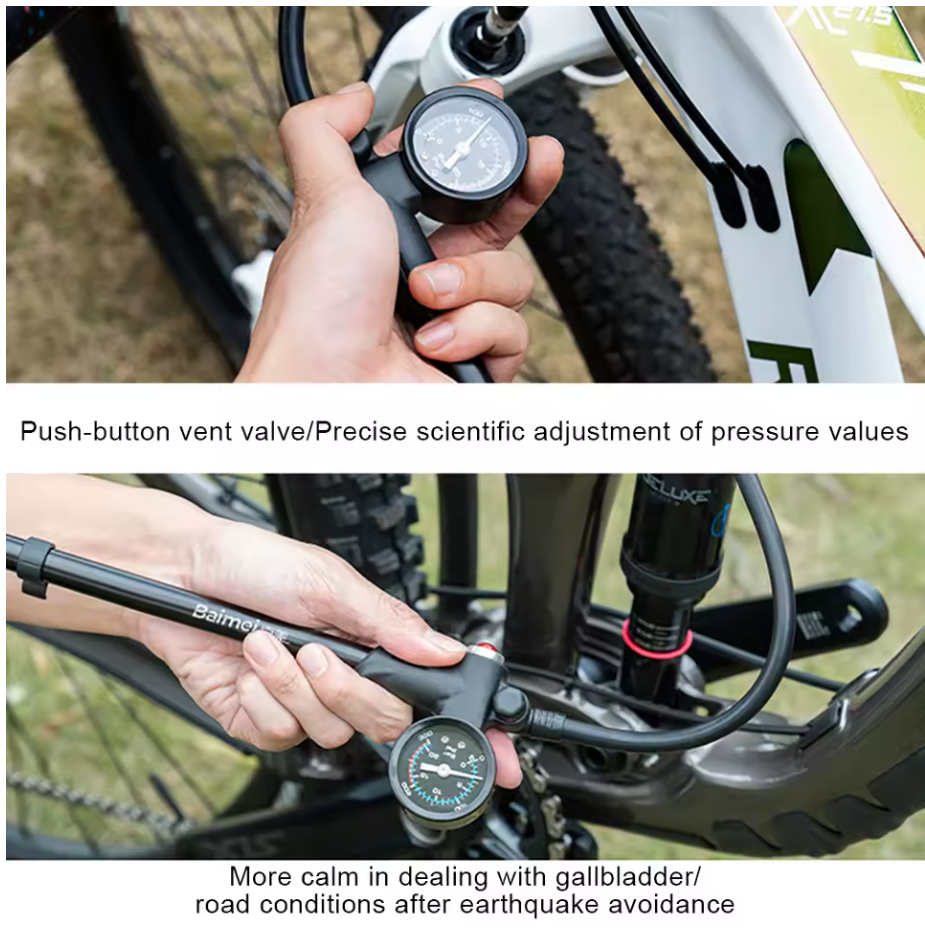 Fahrrad Dämpferpumpe Hochdruck Luftpumpe bis 300PSI 20Bar Fahrradpumpe