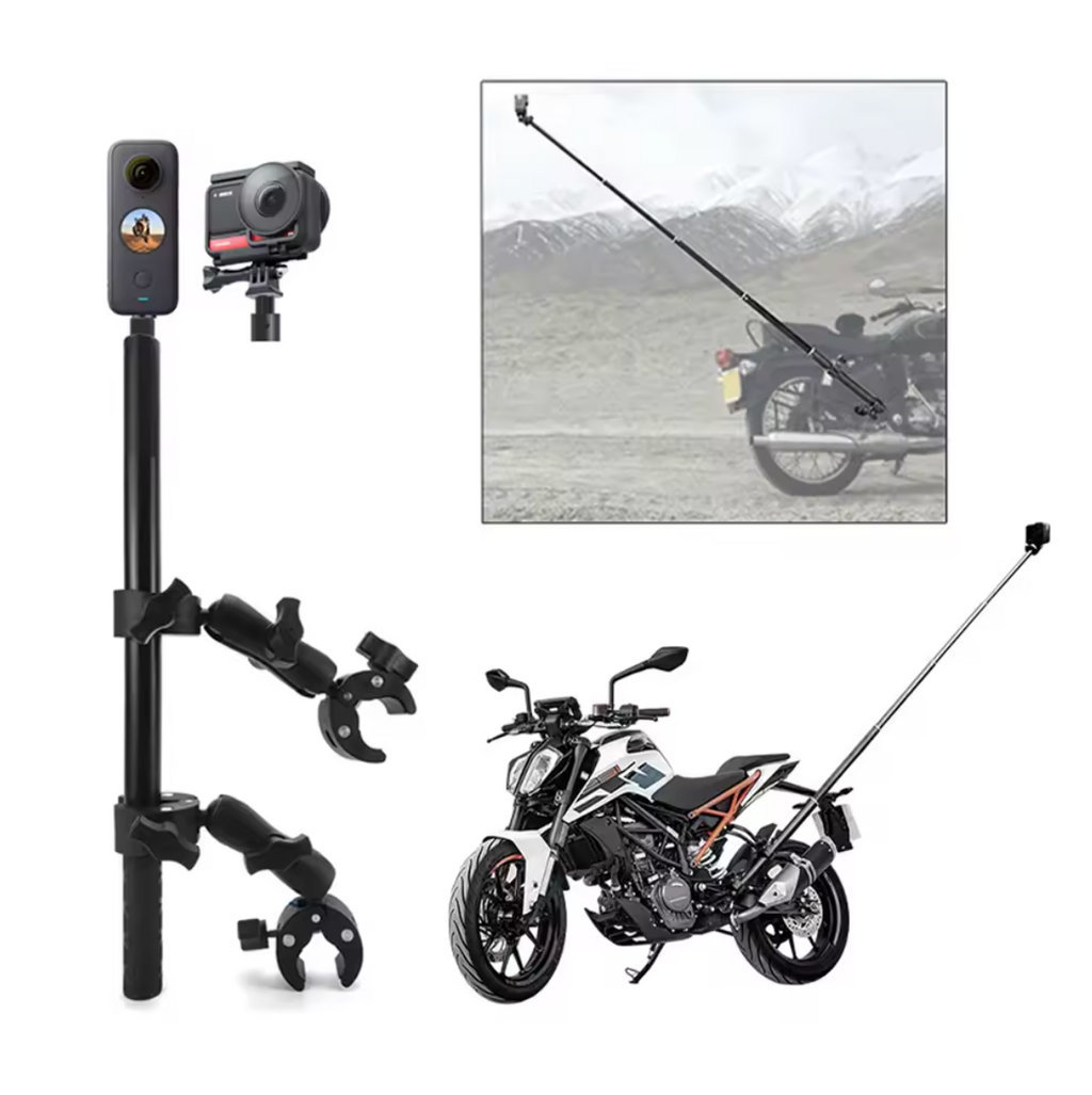 Motorrad Selfie Stick Halterung Selfiestick Halter für Insta360 DJI Osmo Action
