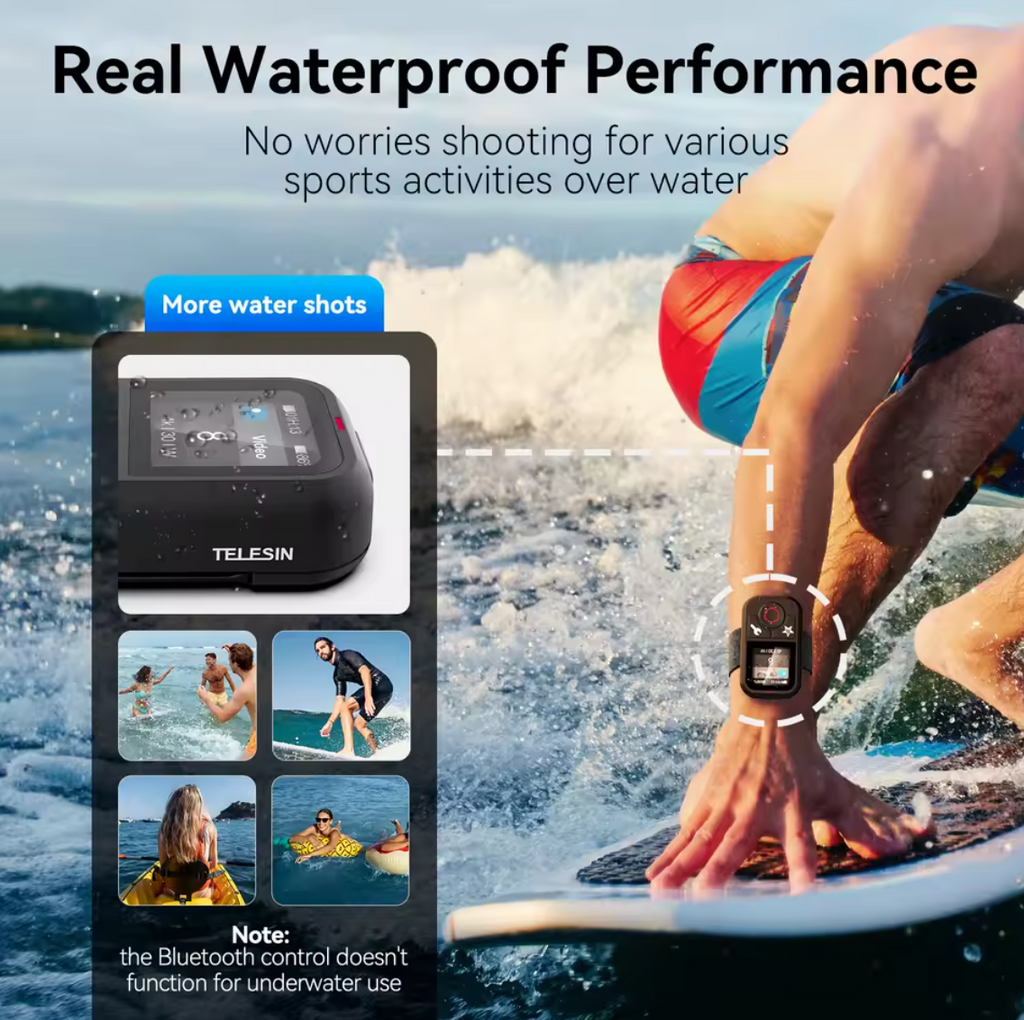 Fernbedienung für GoPro Hero 13 12 11 10 9 8 Fernauslöser Wasserdicht Bildschirm