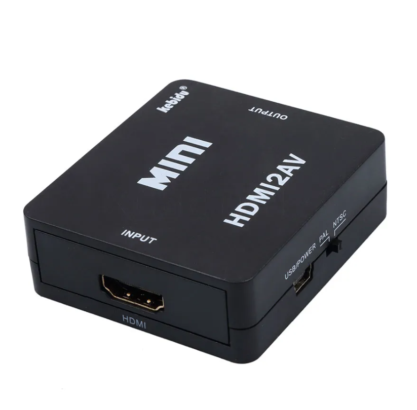 HDMI auf AV Cinch Adapter Konverter HDMI CVBS Cinch Signal Konvertierer NEU