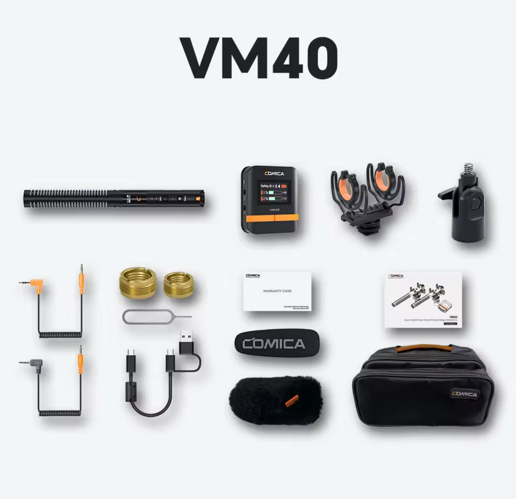 COMICA VM40 2,4G Kameramikrofon Kardioid Shotgun Microphone Richtrohrmikrofon