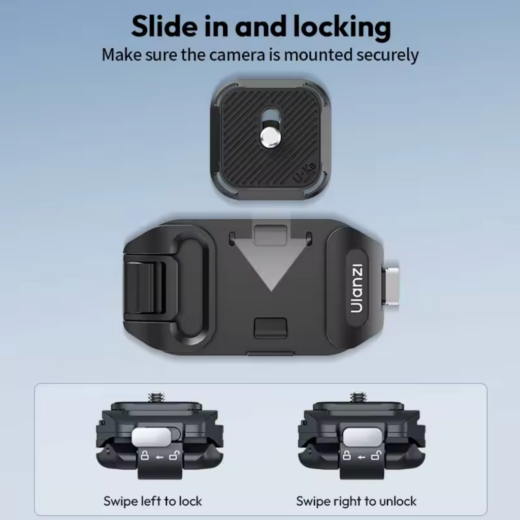 Ulanzi UKA07 Rucksack Kameraclip Rucksackclip für F38 Platten Quick Release