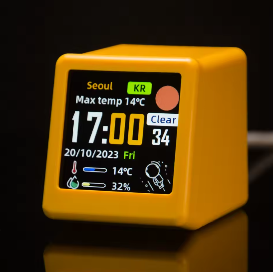 GeekMagic Ultra Smart WiFi Wetterstation Station Tischdekoration Bettuhr