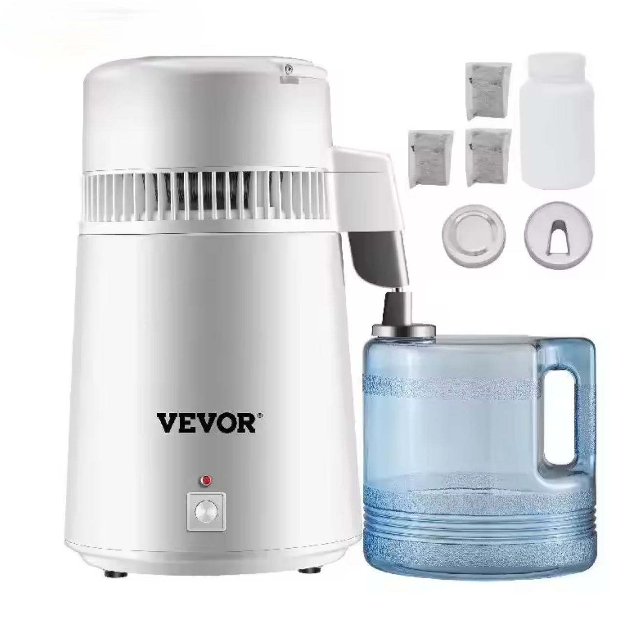 VEVOR 4L Wasserdestillierer Edelstahl 750W Wasserentkalker Destilliergerät