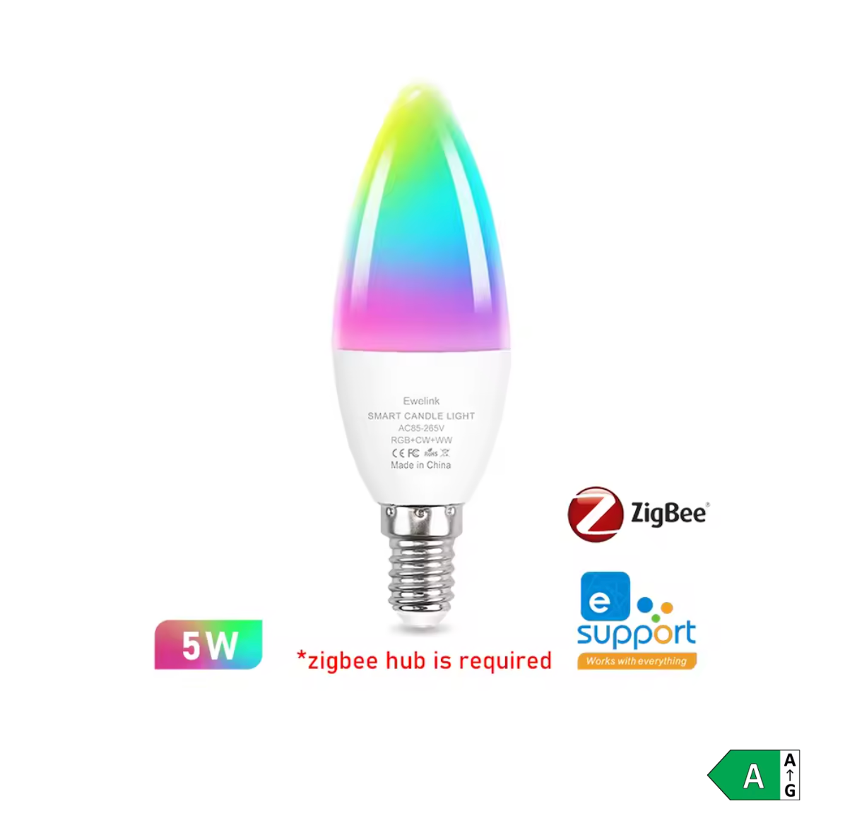 Smart LED Glühbirne RGB Bulb WiFi E27 E14 GU10 App für  Zigbee Alexa und Google