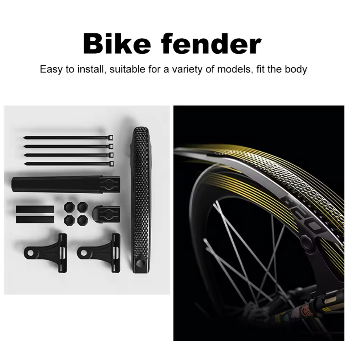 Fahrrad Schutzblech Mudguard Spritzschutz Gravelbike Rennrad bis 50mm Breit