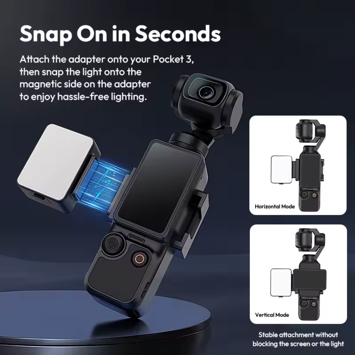 Ulanzi LM001 Fülllicht für DJI Osmo Pocket 3 Kamera dimmbar LED Lampe