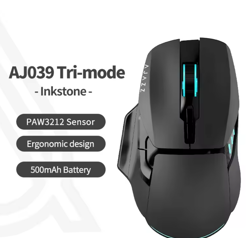 Ajazz AJ039 RGB Maus Tri-Mode USB 2,4Ghz Bluetooth 7200 DPI Gaming Maus