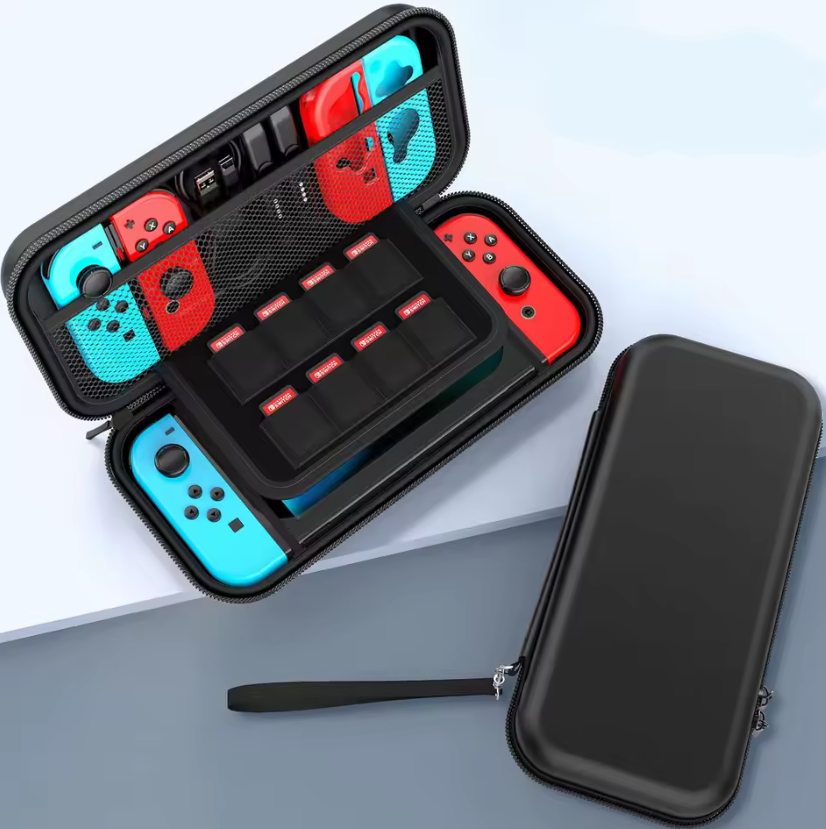 Hülle für Nintendo Switch 2 Tasche Reisetasche mit 8 Spielkartenfächern Schwarz