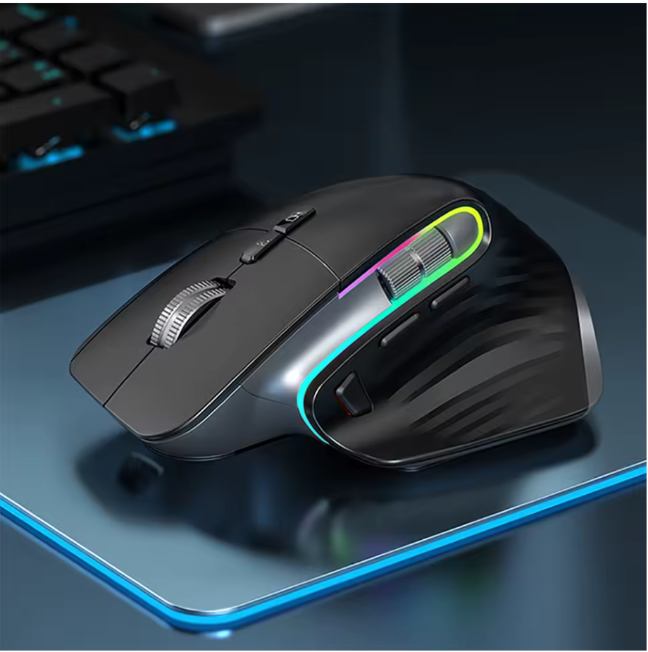 PC Kabellose Maus Kabellos Gaming Maus Bluetooth RGB 2.4Ghz Ergonomisch