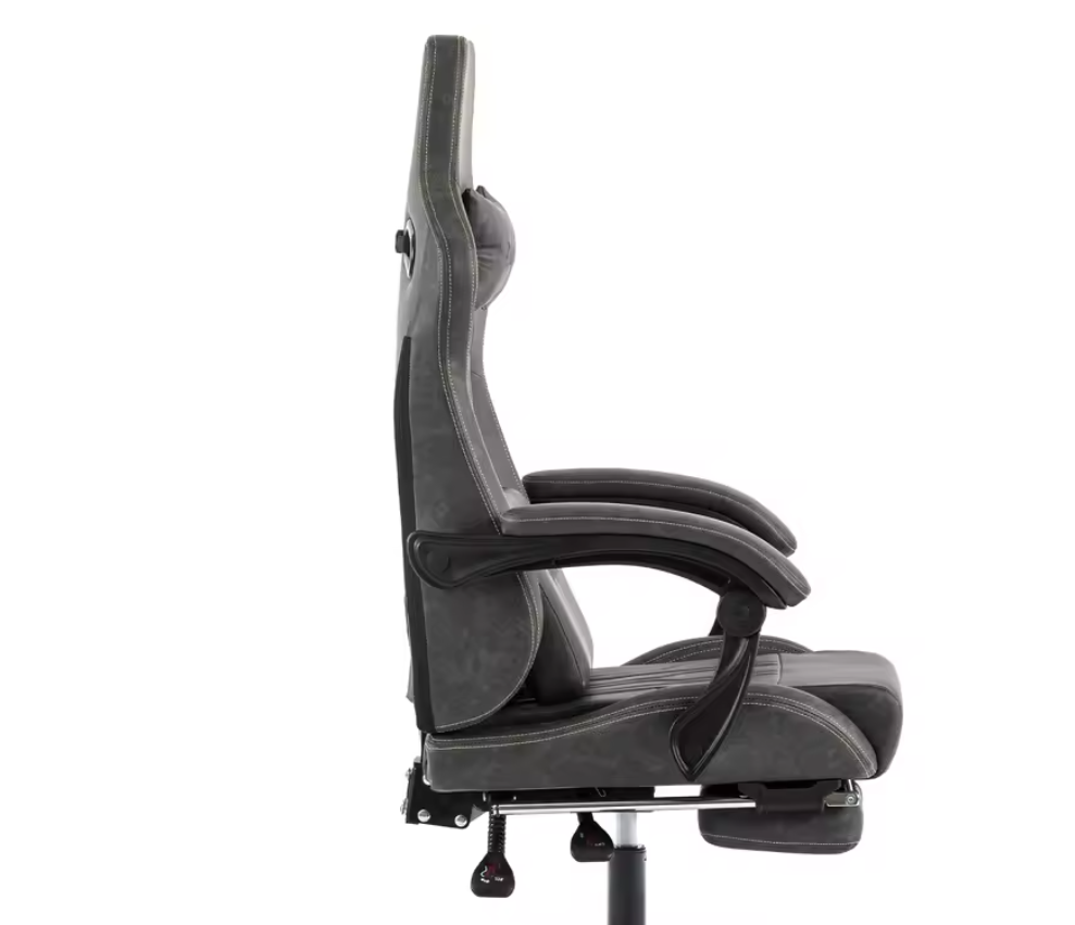Gamingstuhl Bürostuhl Schreibtischstuhl mit Fußstütze Lederimitat Ergonomisch