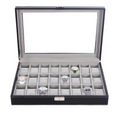 Uhrenbox 24 Uhren Uhrenkoffer Uhrentruhe Songmics Schatulle Glas Uhrenkasten