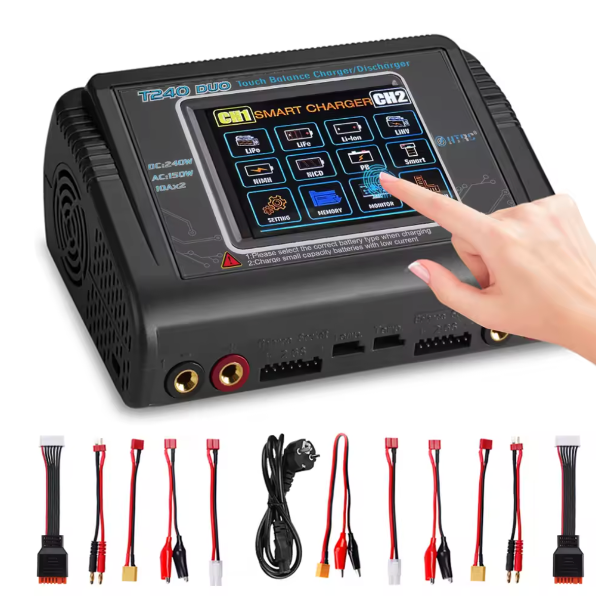 HTRC T240 Duo C150 L6 Duo K6 Pro Ladegerät Modellbau LiPo Li-Ion Charger