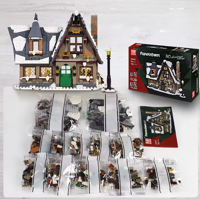 Mould King 16049 Weihnachtshaus Weihnachtshütte Bausatz 766 Teile Neu OVP