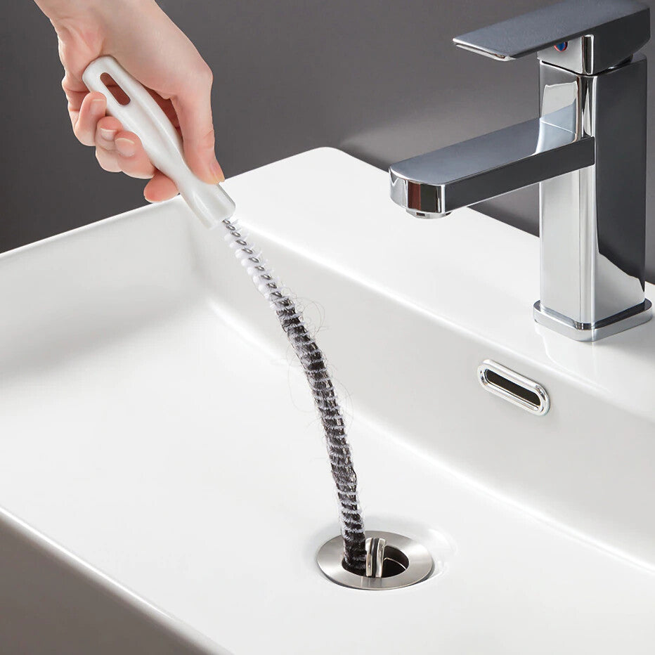 Abflussreiniger Rohrbürste Abflussfrei Rohr Abfluss Siphon Bürste Spirale Haare
