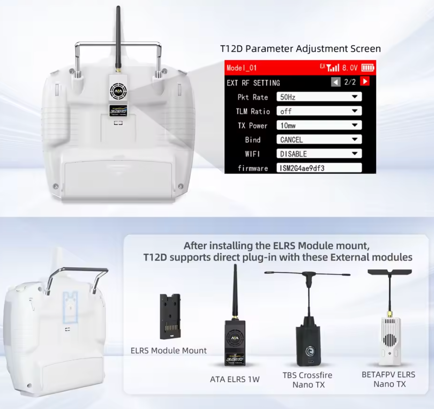 Radiolink T12D 2,4Ghz Fernbedienung 12CH Sender Pultfernsteuerung mit R12F
