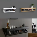Wandmontiertes Regal mit Geheimfach Ausziehbare Schublade Holz Wandregal