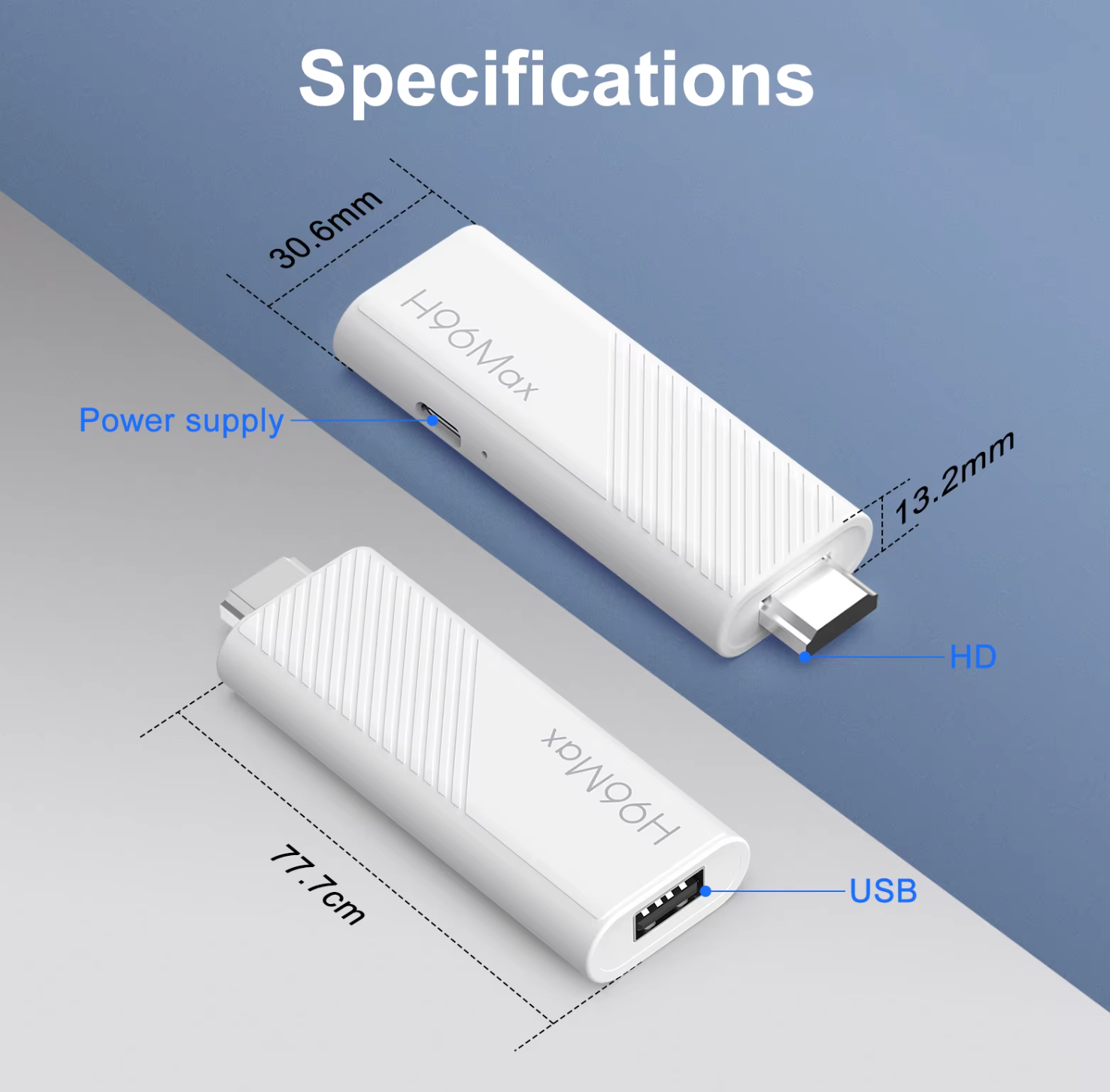 H96Max 4K Ultra HD Smart TV Stick Mediaplayer 16 GB Android 14  BT5.4 Wifi 6