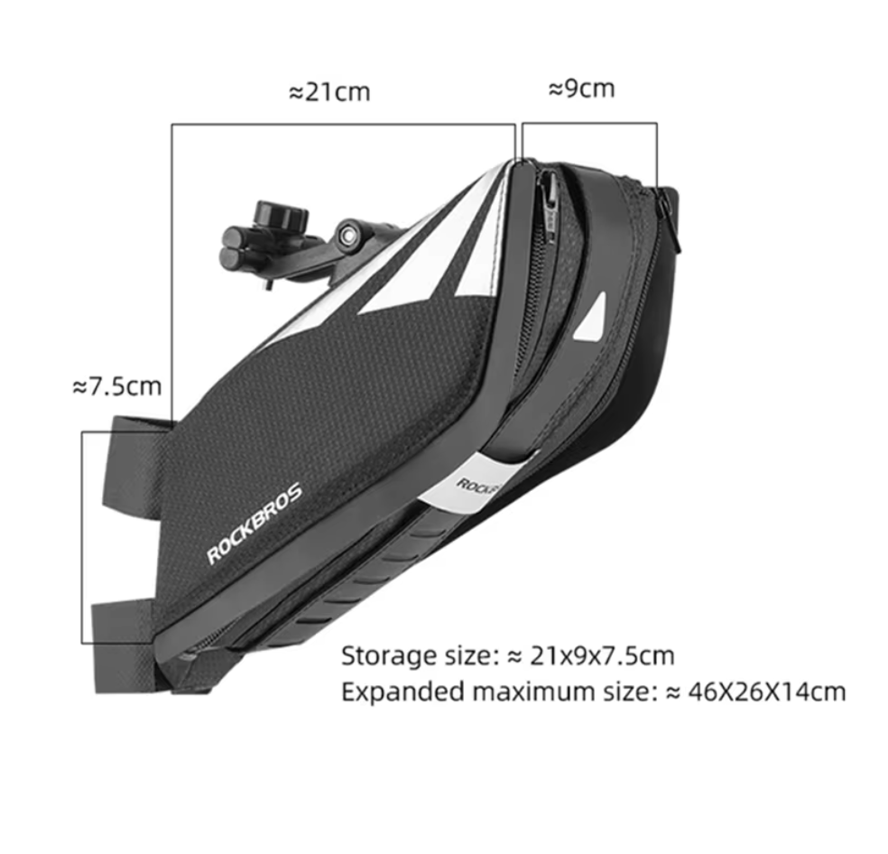 Rockbros Fahrrad 8L Satteltasche Ausziehbar Wasserdicht MTB Gravelbike Rennrad