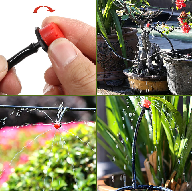 10-25-30m Automatisch Bewässerungssystem Micro Tropfschlauch Garten Bewässerung