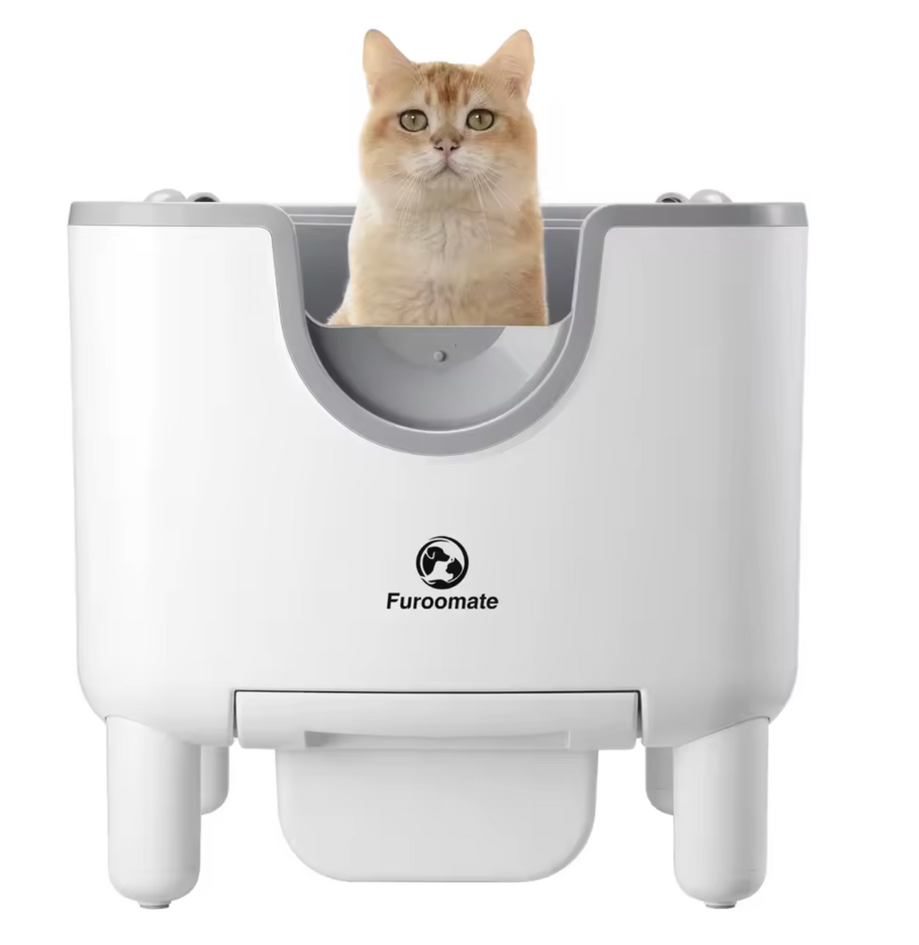 Furoomate Automatische Katzentoilette Katzenklo Selbstreinigung Offen 7L 7 Tage