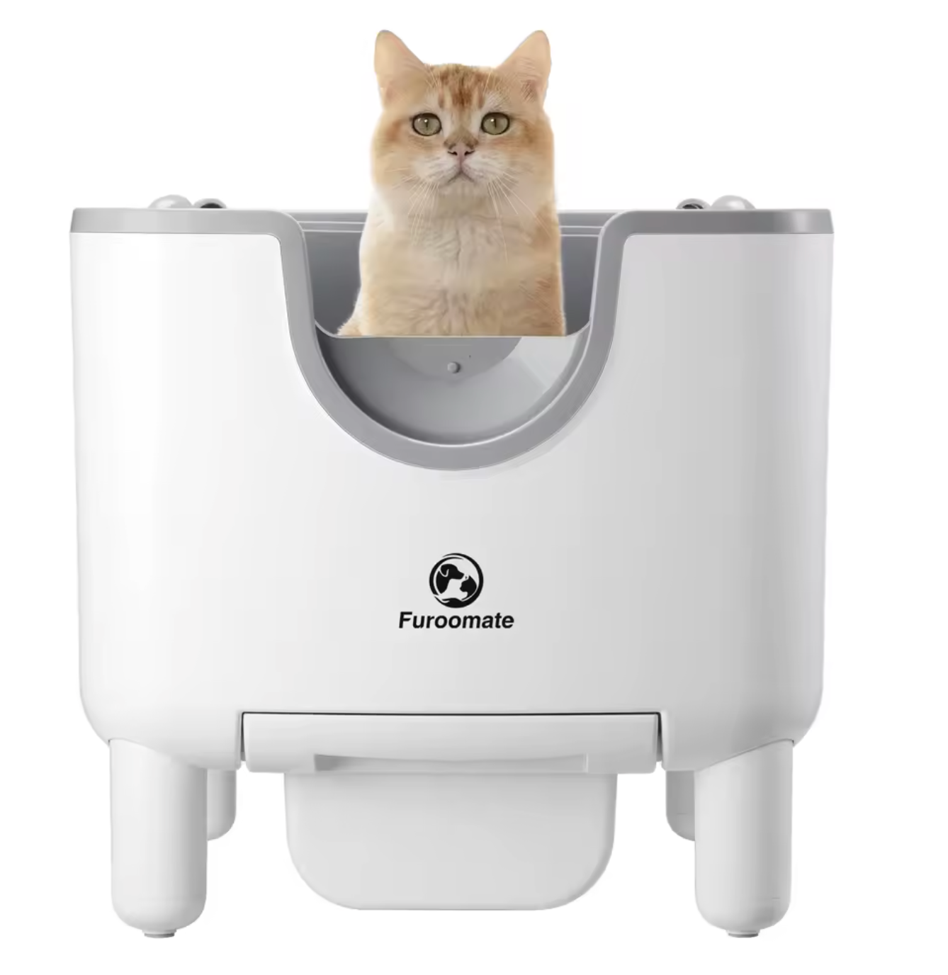 Furoomate Automatische Katzentoilette Katzenklo Selbstreinigung Offen 7L 7 Tage
