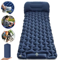 Isomatte Einzelbett Camping Isomatte aufblasbar mit Kissen mit Fußpumpe