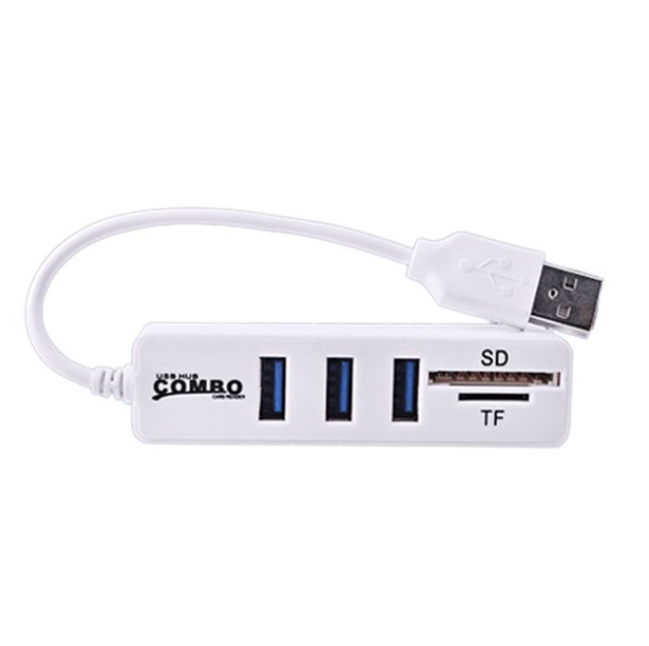 USB HUB 6 Port Adapter mit MicoSD & SD-Kartenleser Notebook Laptop PC Macbook