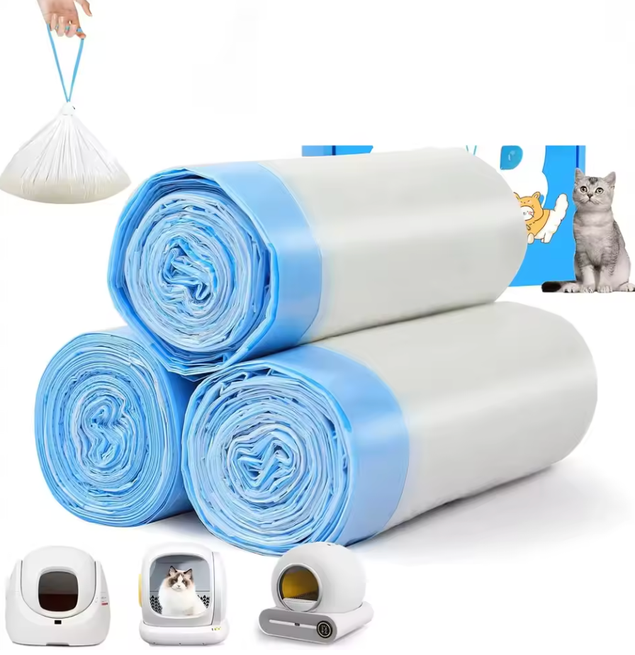 Katzenklo Mülltüten Katzentoiletteneinlagen für Katzentoilette 6 Rollen 3 Rollen