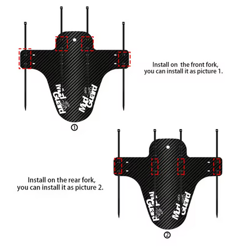 2x Set Fahrrad Mudguard Schutzblech Fender Spritzschutz MTB Mountainbike