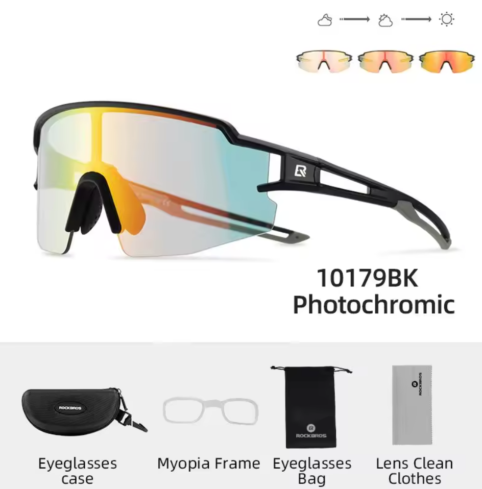 Radfahren Brille Fahrrad Sonnenbrille Photochrom Outdoor Windschutz Rockbros