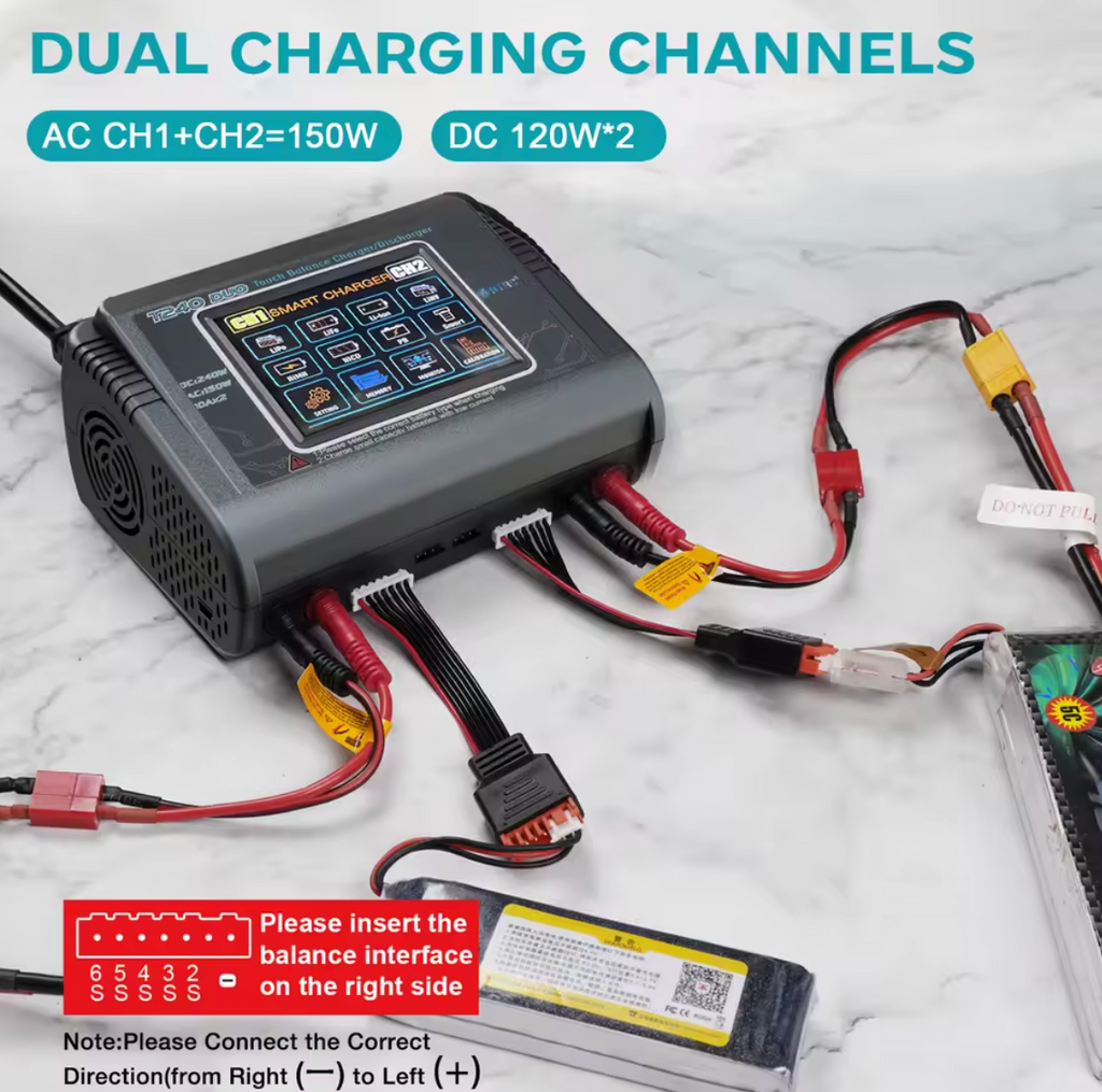 HTRC T240 Duo C150 L6 Duo K6 Pro Ladegerät Modellbau LiPo Li-Ion Charger
