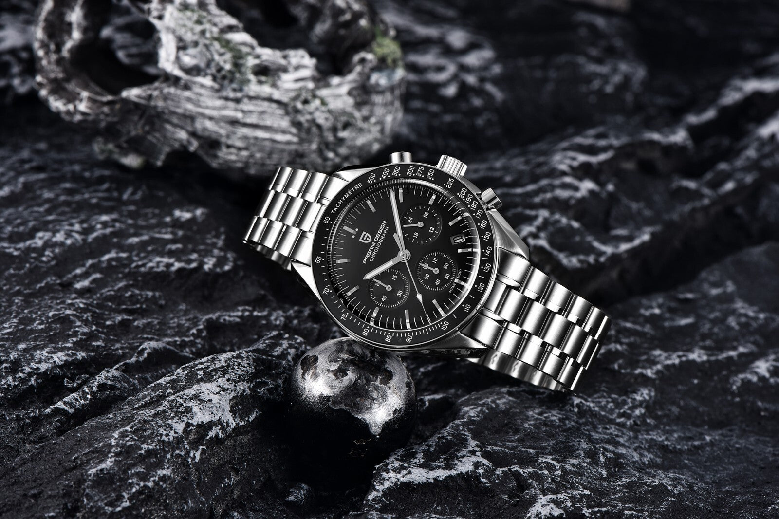 Pagani Desgin PD-1701 Moonwatch Herren Uhr Saphirglas Seiko VK63 Chronometer