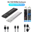 M.2 SSD Gehäuse M2 NVMe USB 3.1 Externes Gehäuse 10Gbps PCIe SSD Adapter