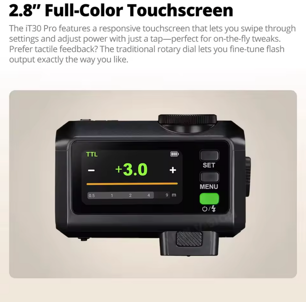 Godox iT30 Pro Kamerablitz 2,4G Taschenblitzlicht TTL für Sony Canon Nikon Fuji