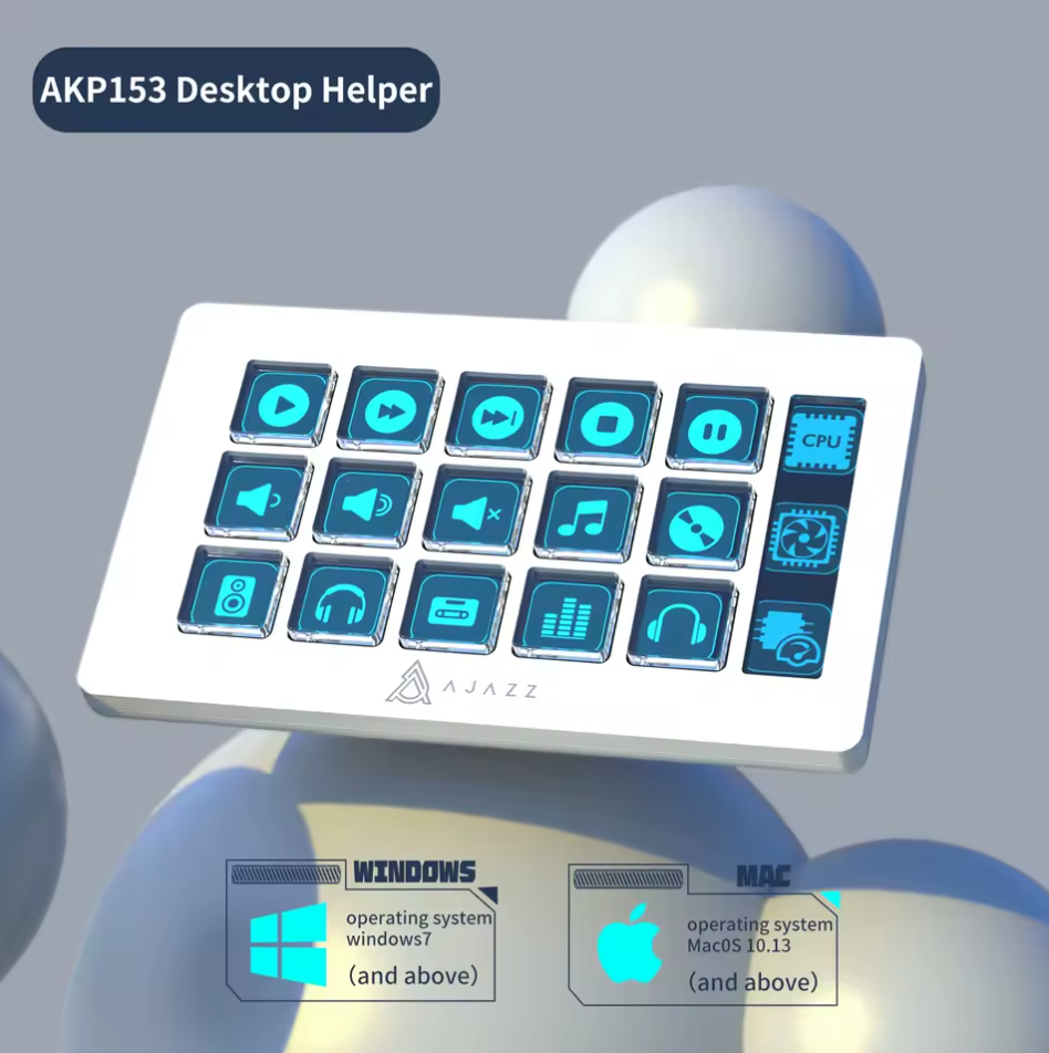 AJAZZ AKP153 Stream Controller mit 15 Makrotasten Studio Controller Anpassbar